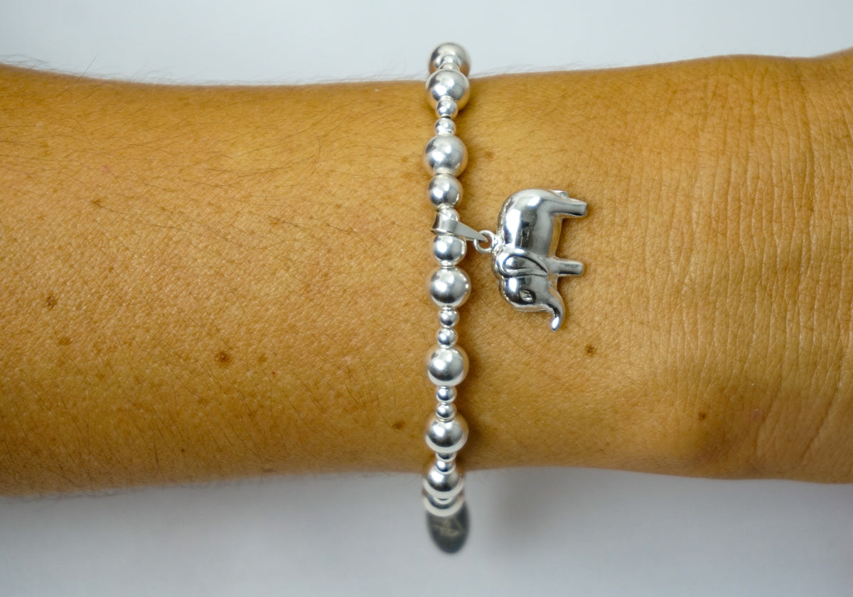 Sterling silver elephant on sale bangle