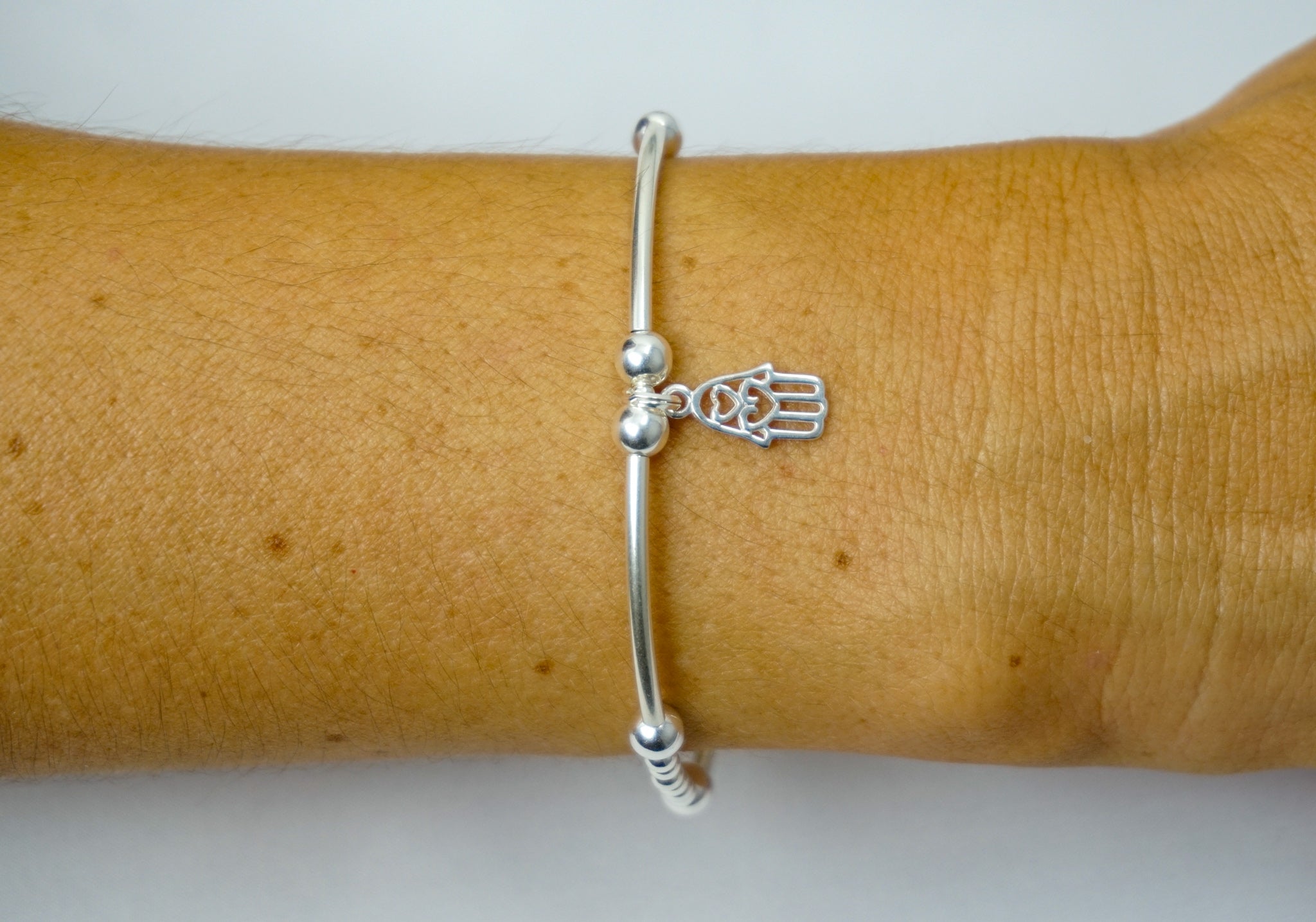 Hand of Hamsa Noodle Bracelet